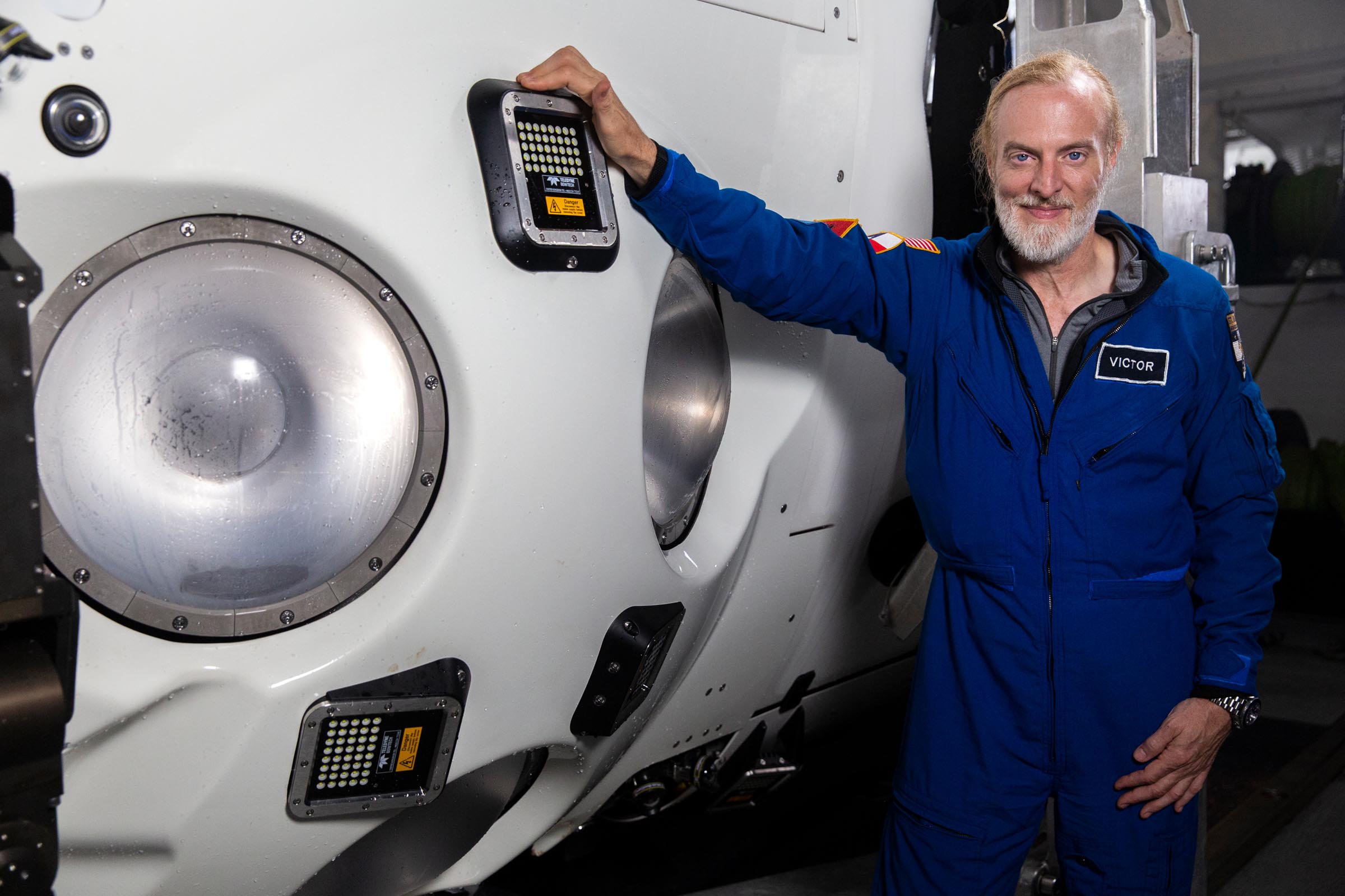 Victor Vescovo’s besides his deep ocean submersible ‘Limiting Factor’