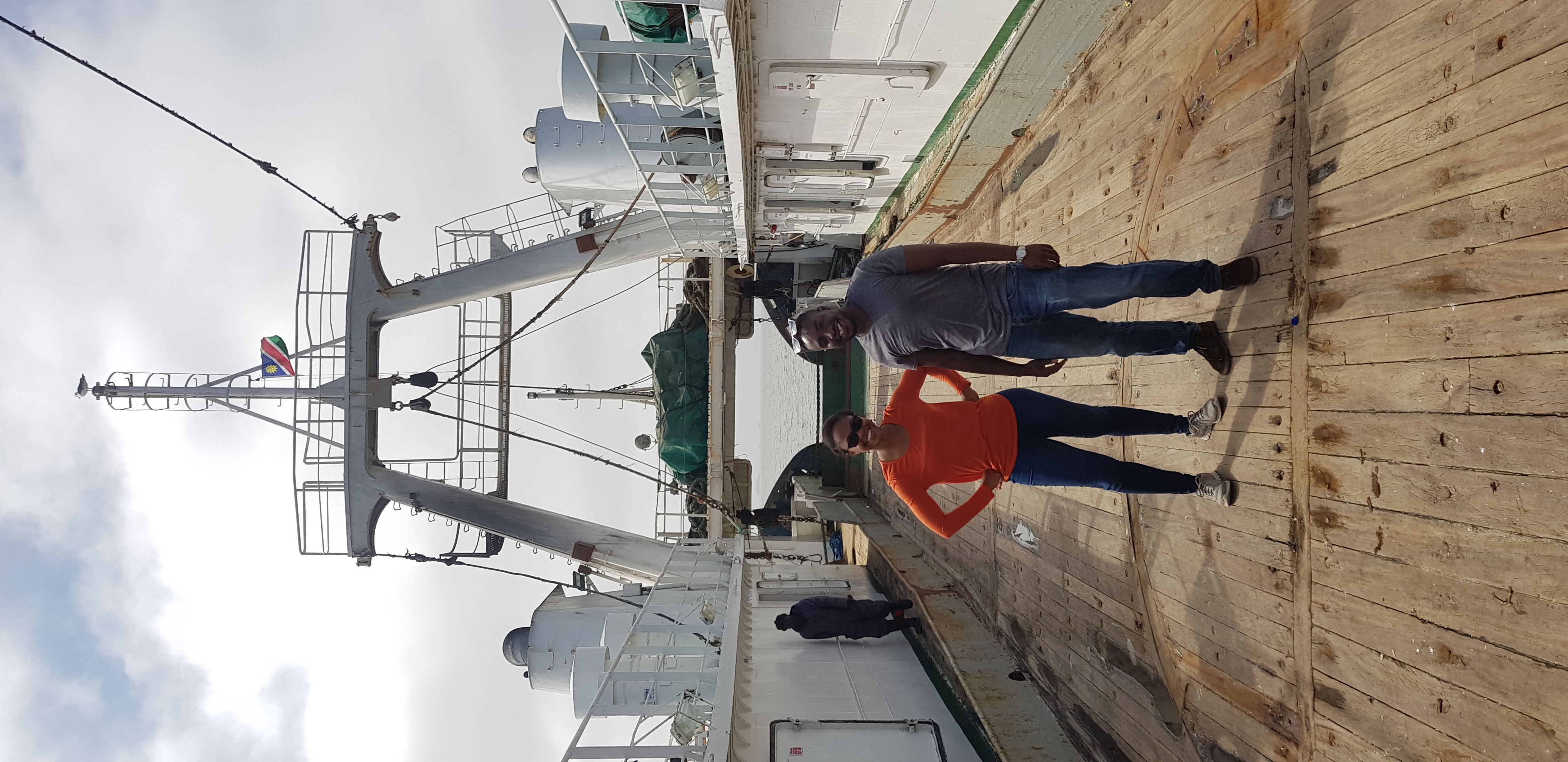 Sam and Titus from ATF on freezer trawler c Albatross Task Force
