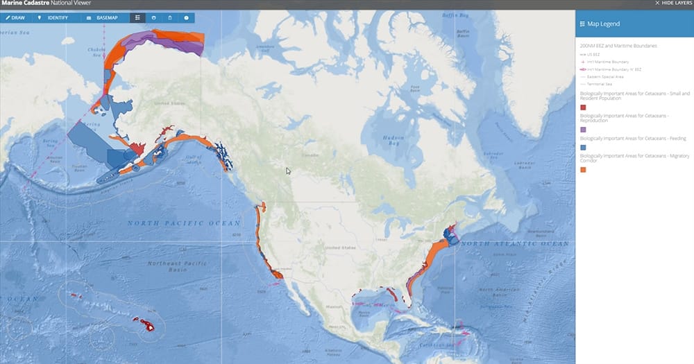 EMBED 1 Cadastre Cetacean biolog important areas and maritime boundaries