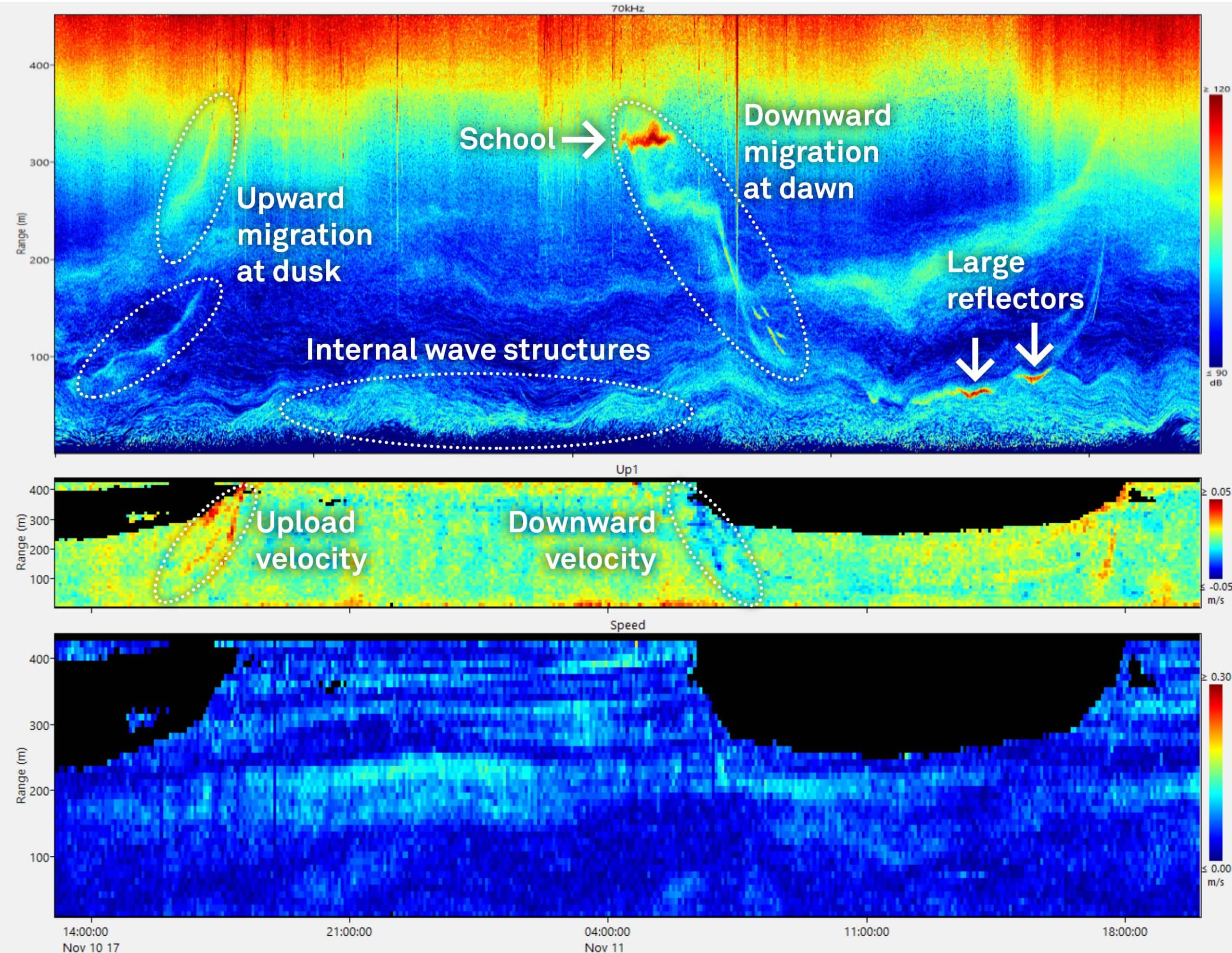 EMBED 1 Echogram and current data