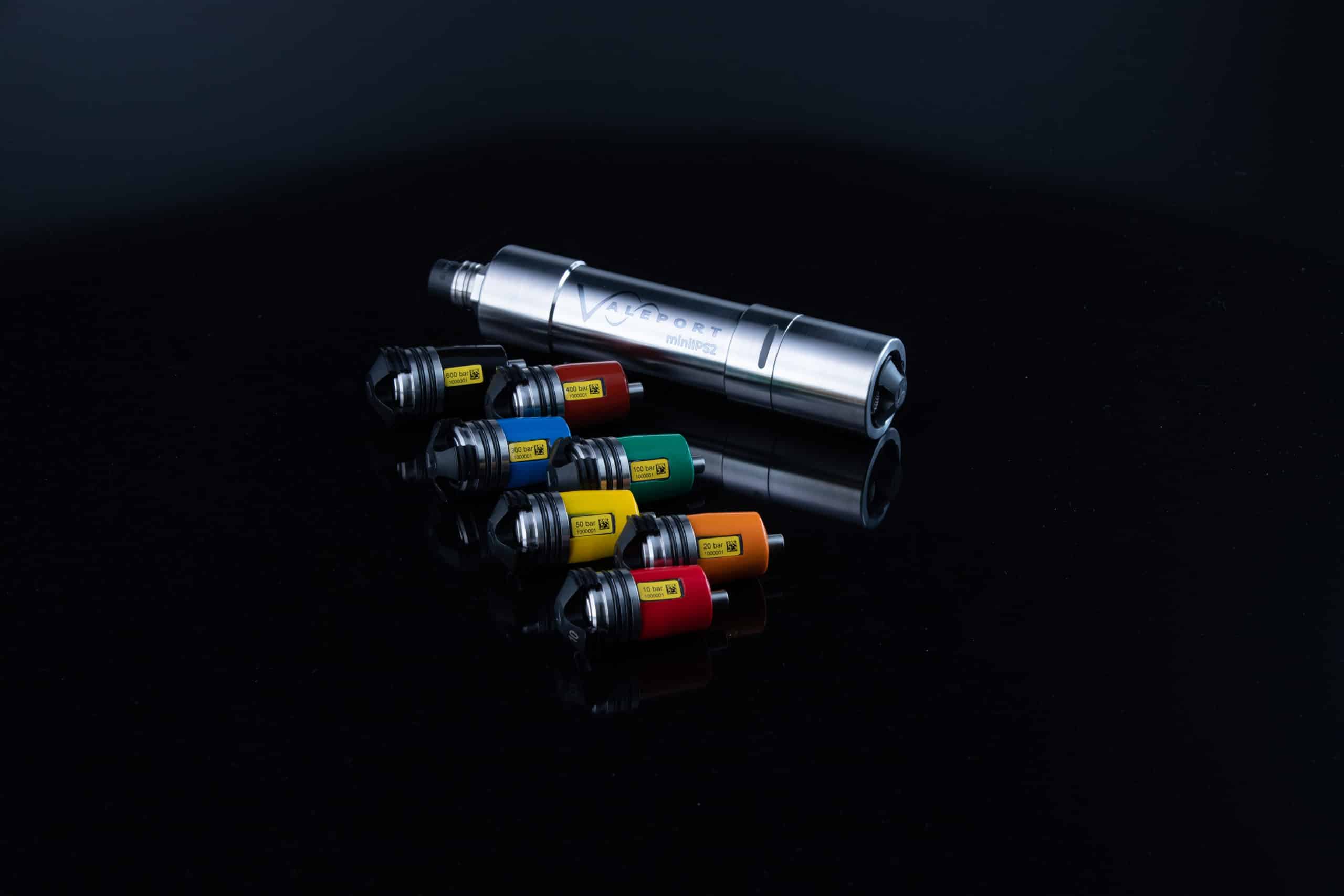 Valeport miniIPS2 with Interchangeable Pressure Transducers on black background