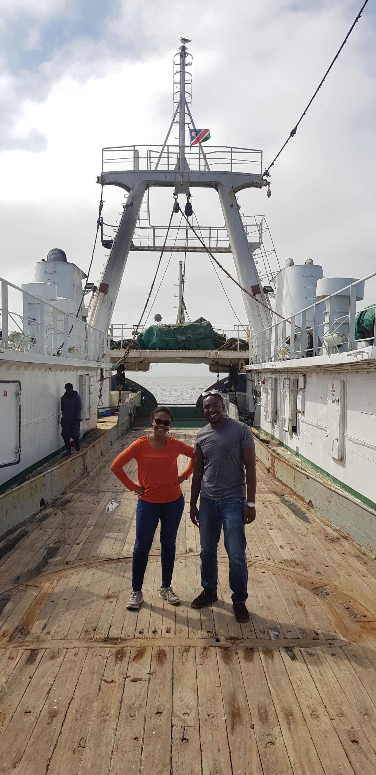 Sam and Titus from ATF on freezer trawler c Albatross Task Force
