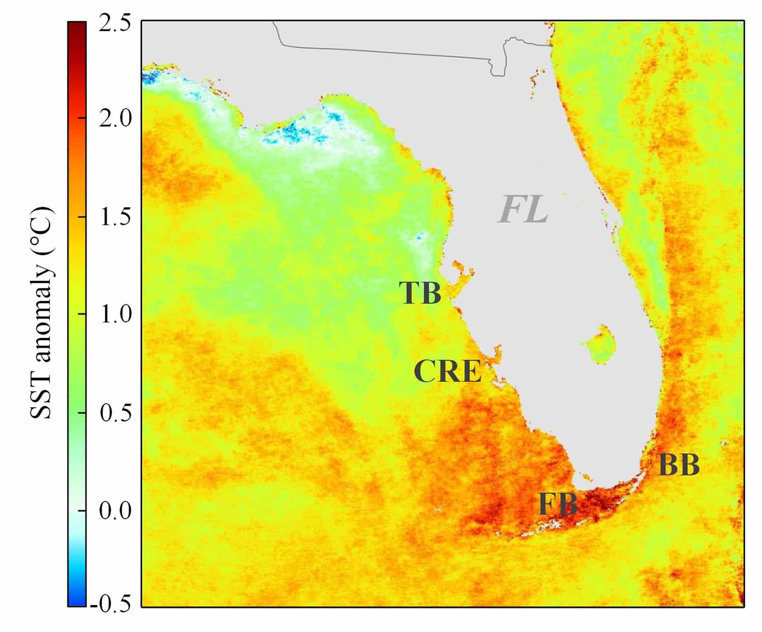 image2 modis dataset shows surface water temperatures off southwest florida 1500x1245