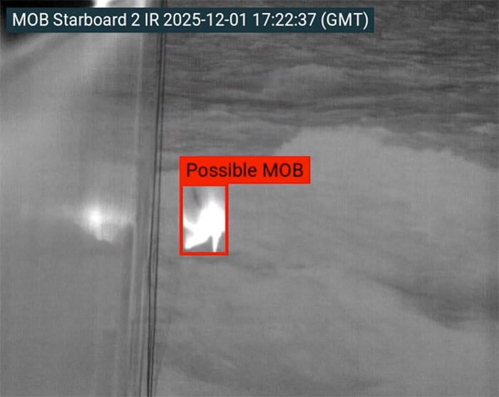 The AI-enabled system is trained on a proprietary maritime dataset of over 9.5 million anno-tated objects and designed to detect man-overboard incidents instantaneously. 