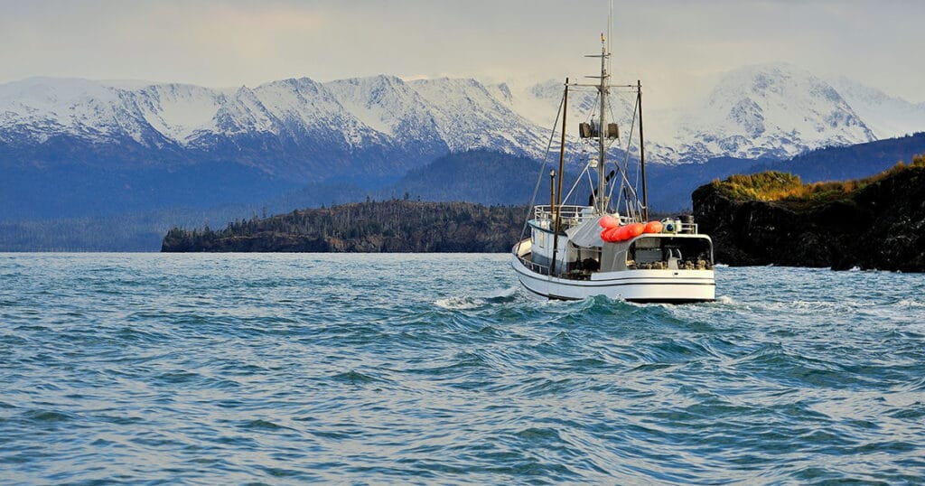 An Alaskan commercial fishing vessel.