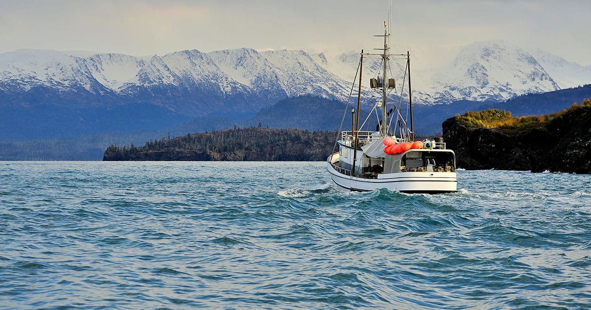 An Alaskan commercial fishing vessel.