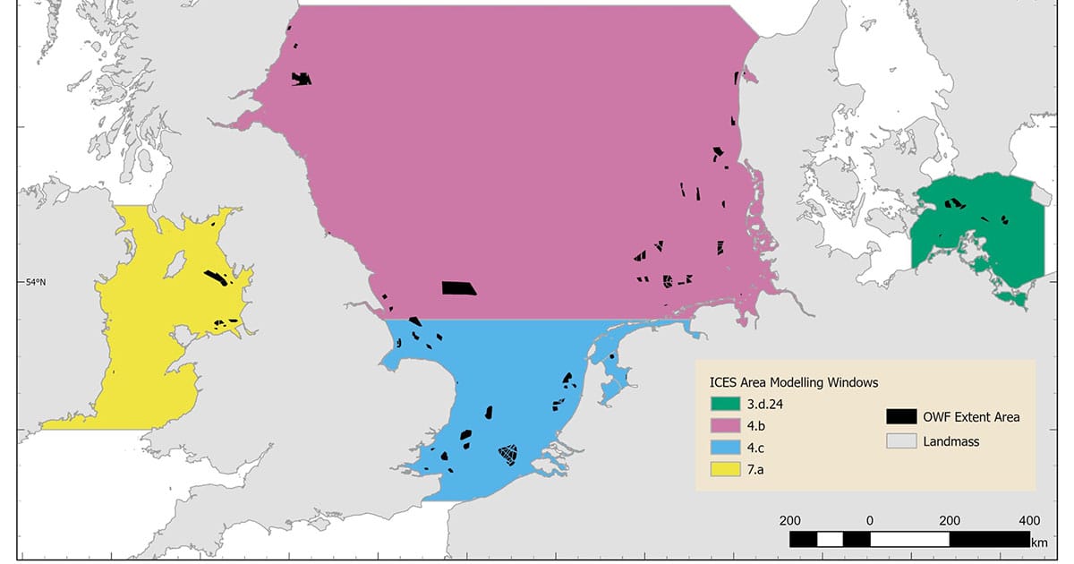 Map of 88 offshore wind farms used in the study.