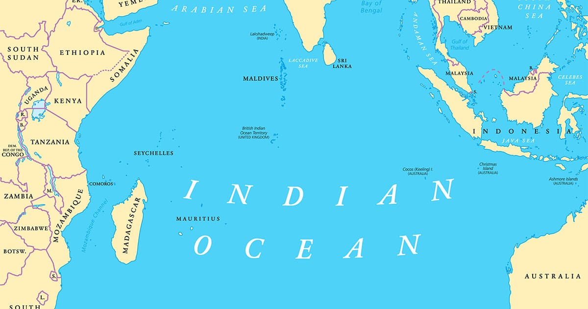 Map of Indian Ocean
