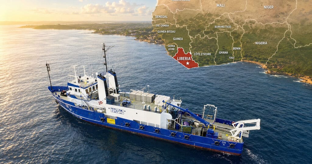 TDI-Brooks R/V Gyre Arrives in Liberia