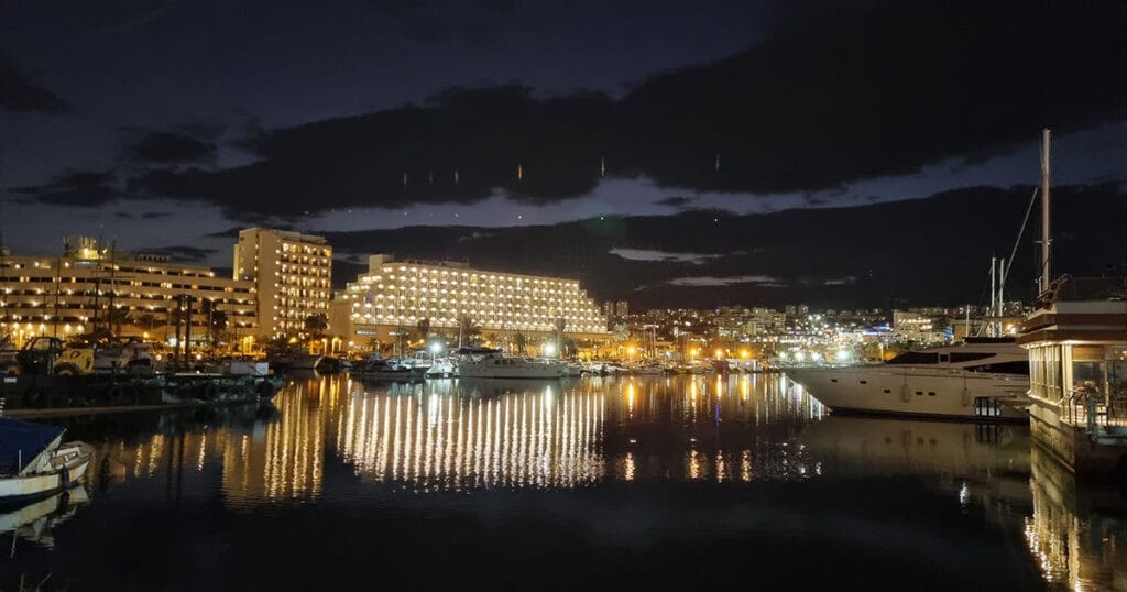 Light pollution in the Gulf of Aqaba.
