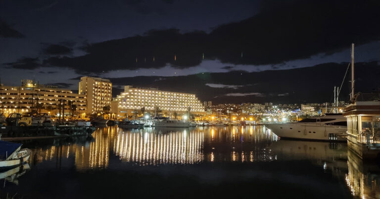 Light pollution in the Gulf of Aqaba.