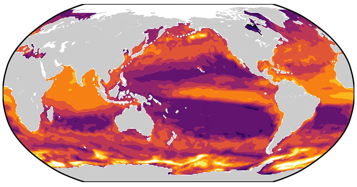 Computer model of the abundance of carbon-consuming microbes in Pacific Ocean surface waters, information that may help scientists better predict how the ocean stores and cycles carbon.