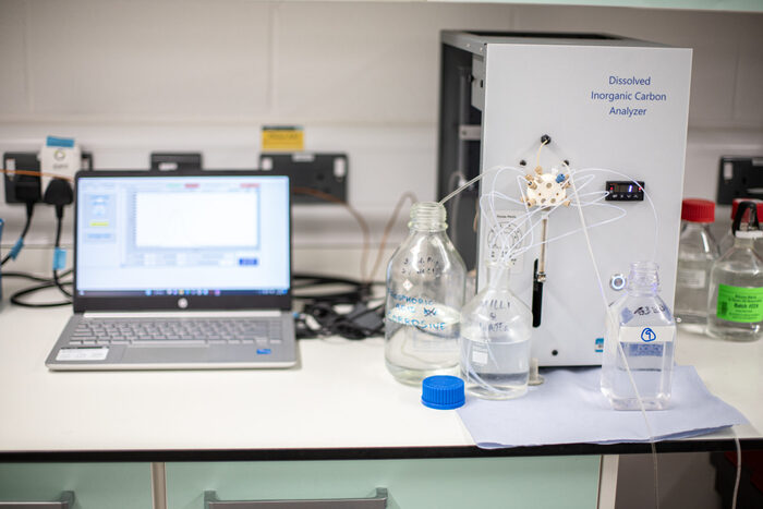 **Image: Some of the scientific equipment in the Carbon Lab, used to measure levels of carbon in samples.**