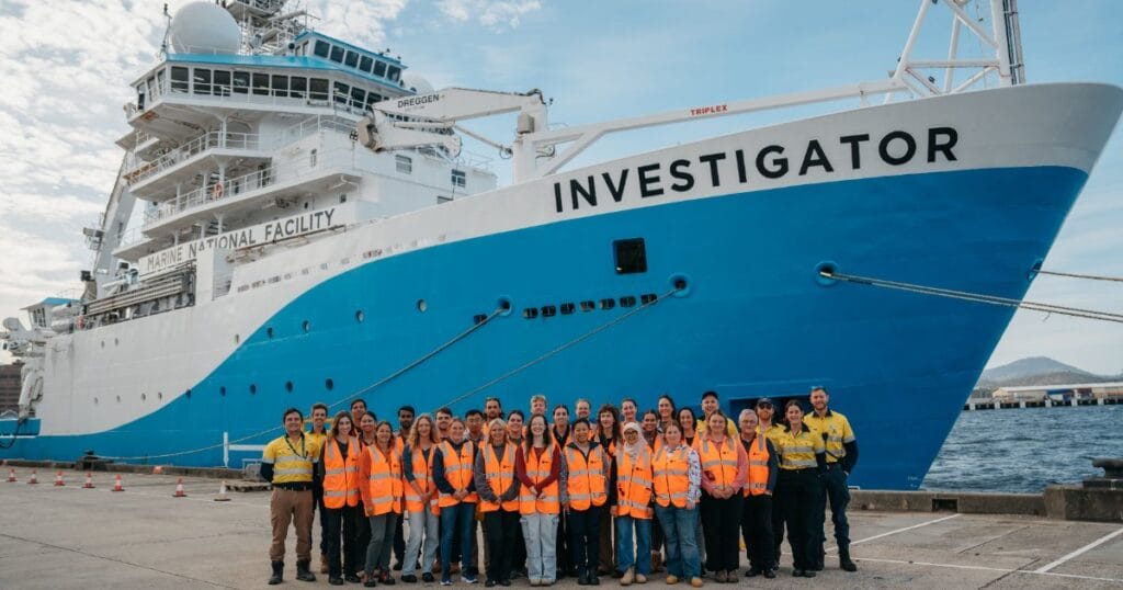 Australian Students Standing in Front of CAPSTAN Voyage