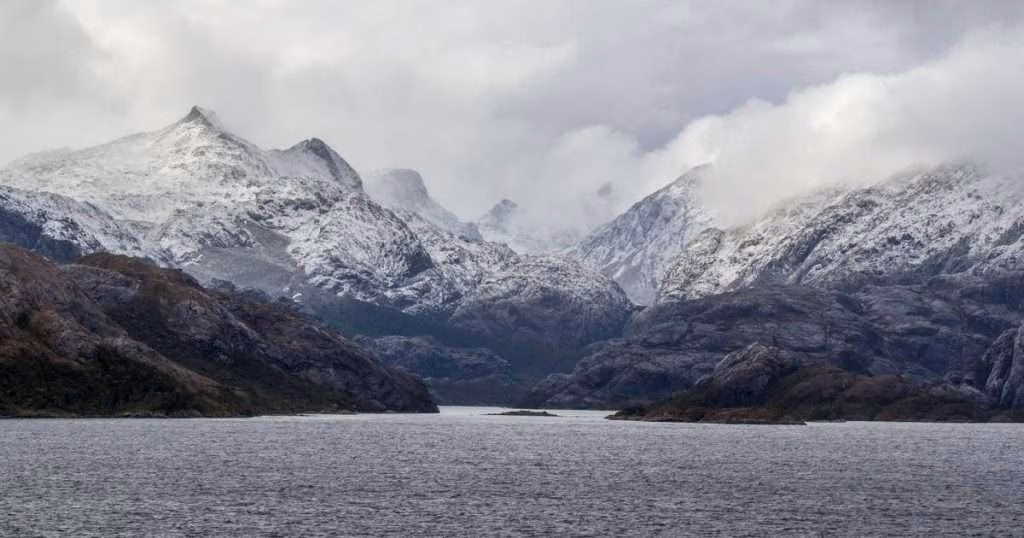 Coastal region along the Strait of Magellan .(Image credit: Thomas Ronge, Alfred-Wegener-Institut)