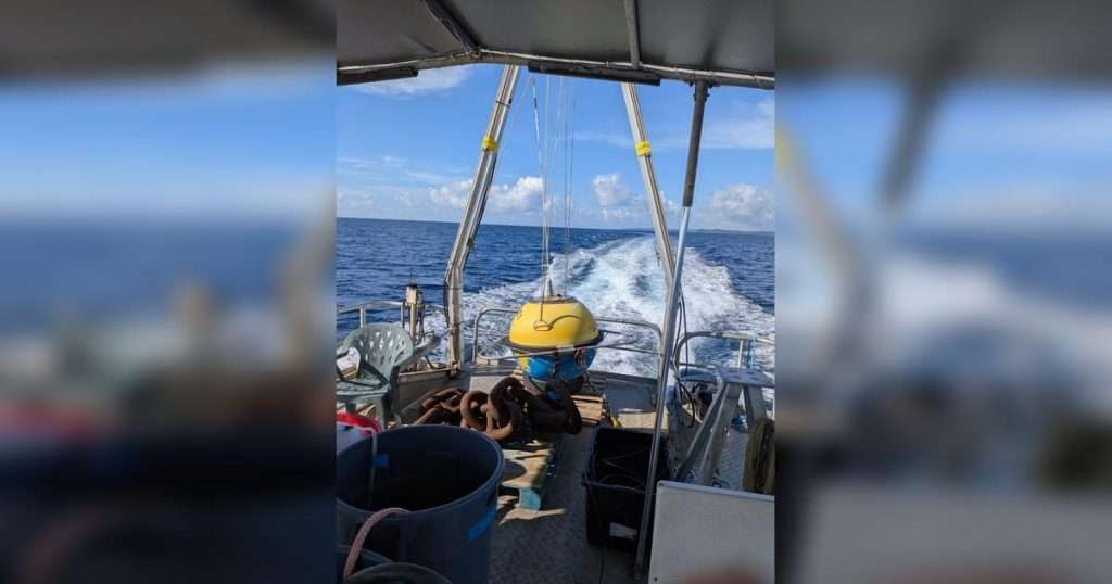 Ngaraard Wave Buoy. (Image credit: Coral Reef Research Foundation)