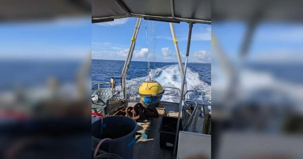 Ngaraard Wave Buoy. (Image credit: Coral Reef Research Foundation)