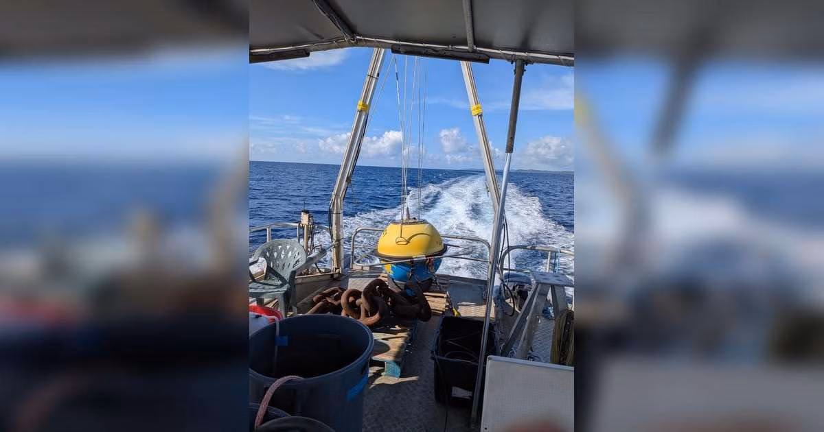 Ngaraard Wave Buoy. (Image credit: Coral Reef Research Foundation)