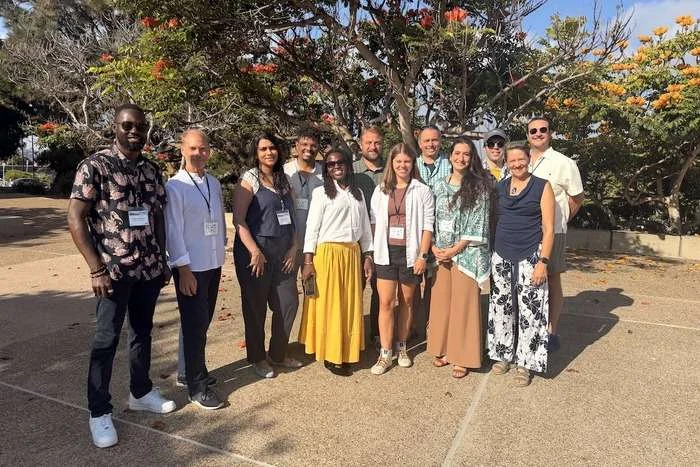 At the Deep Ocean Collective Solution Accelerator, Synchro Program Manager Amy West (right, foreground) participated in a team developing strategies for advancing accessible ocean technology and building a shared vision and roadmap for growing the community. (Image credit: Amy West, MBARI)
