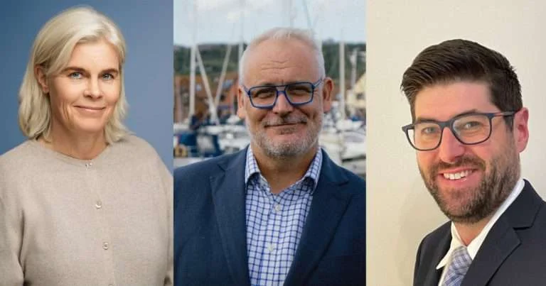 Left to right: Jannicke Koch-Hagen leading Nortek, Louis Burnard heading RS Aqua, and Nathan King formally appointed to Reach Robotics. (Image credit: General Oceans)