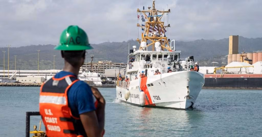 The USCGC Joseph Gerczak (WPC 1126) returns to homeport at Coast Guard Base Honolulu, Sept. 8, 2026. The crew of the Joseph Gerczak participated in Operation Blue Pacific, working alongside Pacific Island partners to bolster maritime security and sovereignty, counter illicit maritime activities and protect vital marine resources. (U.S. Coast Guard photo by Petty Officer 2nd Class Mikaela McGee)