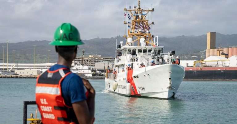 The USCGC Joseph Gerczak (WPC 1126) returns to homeport at Coast Guard Base Honolulu, Sept. 8, 2026. The crew of the Joseph Gerczak participated in Operation Blue Pacific, working alongside Pacific Island partners to bolster maritime security and sovereignty, counter illicit maritime activities and protect vital marine resources. (U.S. Coast Guard photo by Petty Officer 2nd Class Mikaela McGee)