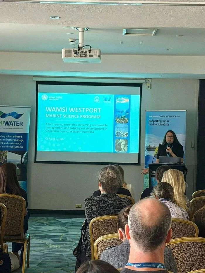 Dr Alicia Sutton presents at 2026 AMSA Conference. (Image credit: WAMSI)