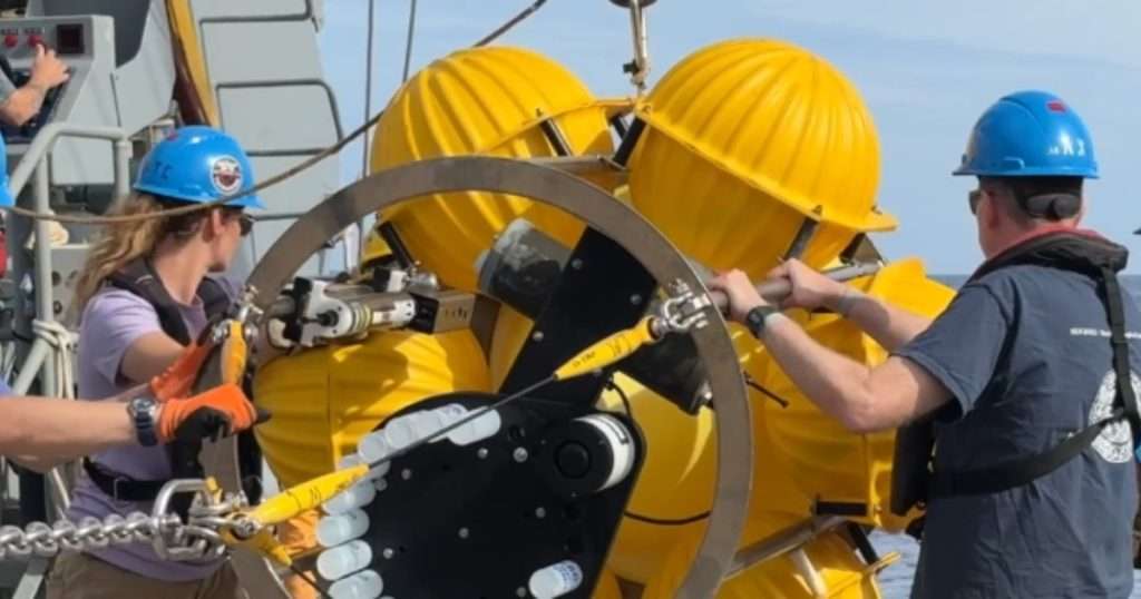 Scientists from the MBL's Oceanic Flux Program do fieldwork on a ship. (Image credit: Oceanic Flux Program)