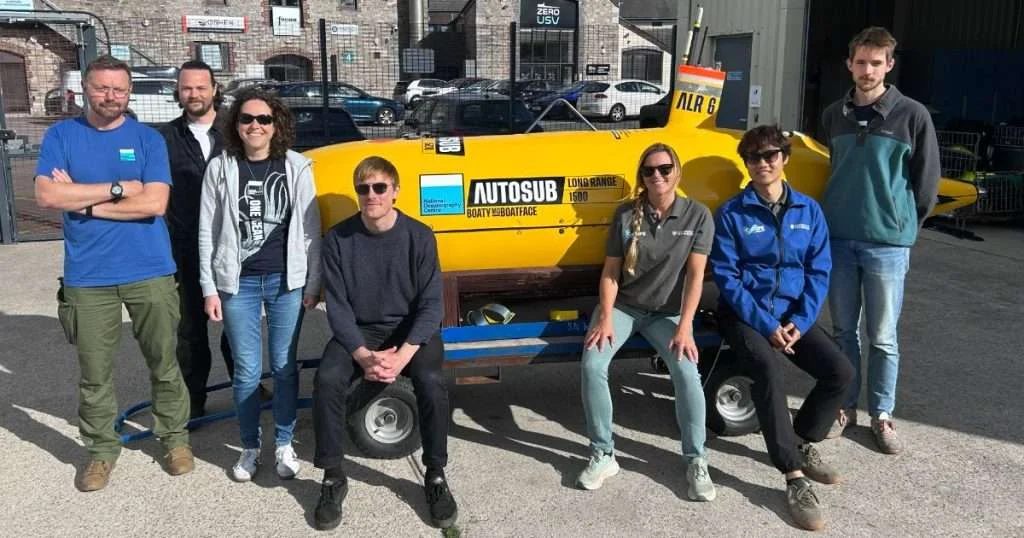 Members of the trial team at Turnchapel Wharf which played an instrumental role in making the trial deployments possible. (Image: Yang Yang University of Plymouth)